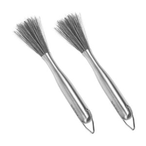 GLEAVI Küchenbürste zum Kochen - Edelstahl, Rostfrei, 2 Stück | GLEAVI Backpinsel zum Kochen - Edelstahl, Spülbürste, 2