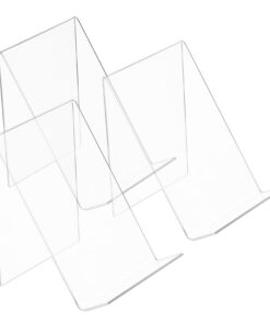 SEWACC 3 Pcs Acryl Buch Display Ständer für Bücher und Zeitschriften - ideal für Händler und Kiosken - leicht portierbar