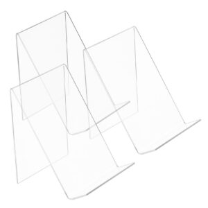 SEWACC 3 Pcs Acryl Buch Display Ständer für Bücher und Zeitschriften - ideal für Händler und Kiosken - leicht portierbar