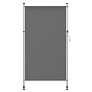 SONGMICS Vertikalmarkise, UPF 50+, anthrazitgrau GSA0150G01 - optimale Sichtschutz und Höhenverstellbarkeit für Terrasse