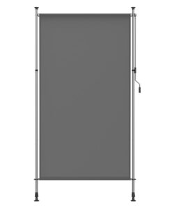 SONGMICS Vertikalmarkise, UPF 50+, anthrazitgrau GSA0150G01 - optimale Sichtschutz und Höhenverstellbarkeit für Terrasse