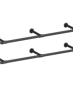 SONGMICS Kleiderstange für die Wand HSR104B02 - Platzsparend, 68 kg Belastbarkeit, Industrie-Design, einfache Montage, S