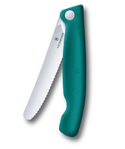 Victorinox Swiss Classic Faltschwert Picknickmesser für Wanderer, Obst, Gemüse, Brötchen, Wurst, Wellenschliff, Extra Sc