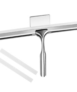 Telgoner Edelstahl Duschabzieher, Fensterabzieher 25cm, ohne Bohren für Badezimmer, Küche und Auto Glas Reinigung