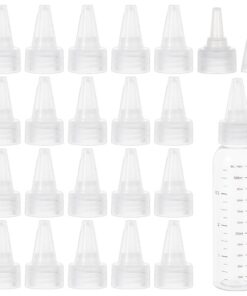 OLYCRAFT Weißer Squeeze Flaschenkappe Ersatz 30mm OD Kunststoff Dosierkappe | OLYCRAFT 50pcs 28/410 Weißer Squeeze Flas