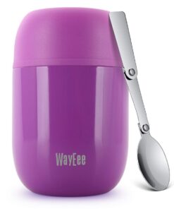 Thermobehälter für Babybrei 450ml Edelstahl Warmhaltebox Speisegefäß für Schule und Freien Büro Isolierbehälter mit Löff