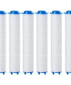 6 Stück 9,5 x 2cm PP Baumwolle Filter für Regenduschkopf, Saubere Wasserkernkern entfernend von Chlorresten, hohle Baumw