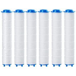 6 Stück 9,5 x 2cm PP Baumwolle Filter für Regenduschkopf, Saubere Wasserkernkern entfernend von Chlorresten, hohle Baumw