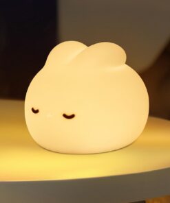 Beek Nachtlicht Baby Silikon Stilllicht Kaninchen Geschenke für Kinderzimmer Mädchen JungeWarmweiß Lampe Dimmbar Zeitsch