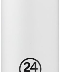 24BOTTLES Travel Tumbler Ice White - Thermosflasche 600ml, 6h Hot/24h Cold, Umweltfreundliche Edelstahl Trinkflasche für