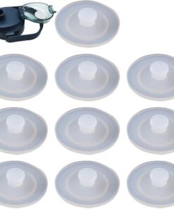 10x Auslaufsichere Transparente Silikon-Wasserflaschen-Deckel mit Trinkhalm-Loch-Ösen – Staubdicht & Leakproof