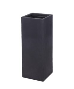 Spetebo XXL Kunststoff Pflanzkübel - Anthrazit 80 cm - Eckig für Blumen Kübel und Pflanzkästen