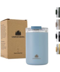 Groenenberg Thermobecher 320 ml | Kaffee to go Hält min. 4 h warm | Auslaufsicher aus recyceltem Edelstahl