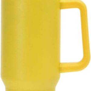 Denxahao Doppelwandiger Edelstahl Vakuum Becher für unterwegs oder Büro (Gelb)