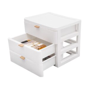 Schreibtisch Organizer moderne Schubladenbox Whit für Büro Kosmetik 26x20x22cm