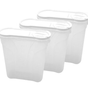BURI Rival Aufbewahrungsbox-Set 3 x 4 Liter rot schüttdicht BPA-frei Lebensmittelgeschützt Schüttdosen Vorratsdosen