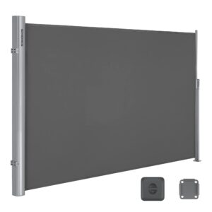 SONGMICS Blickdicht Alu-Seitenmarkise, ausziehbar, anthrazit GSA185G SONGMICS Alu-Seitenmarkise, blickdicht, für Garte