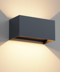Aipsun 24W Außenlampe mit Aussenleuchte Anthrazit, Wand UP Down, IP65 Warmweiß 3000K
