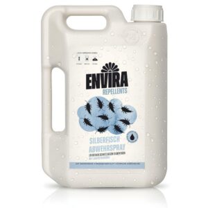 Envira Silberfisch Spray 2 Liter - Effektives Mittel gegen Silberfische & Papierfische - Langzeitwirkung für Haushalt mi