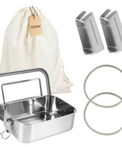 Edelstahl Brotdose 1200ml mit Fächern – Auslaufsichere Bento Box für Kinder & Erwachsene