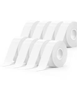 SUPVAN Endlos-Etikettenband Value Pack (15 mm × 6 m/Rolle) für E10 / E11 / E16 Etikettendrucker, schwarz auf weiß