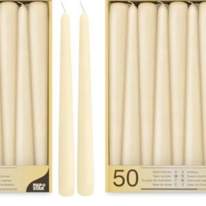Papstar Champagner Leuchterkerzen - Glühende Kerzen zur Dekoration (Packung mit 2) Ø |2 x 25 cm
