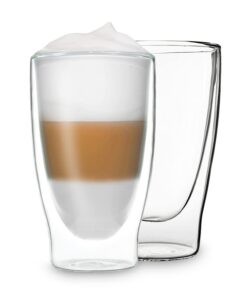 DUOS 2X 400ml Doppelwandige Cocktail Thermogläser - Sets, Latte Macchiato, Eistee - Speziell für Cocktail- und Getränke-