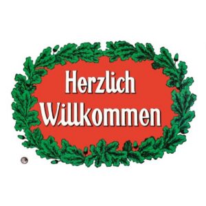 Everflag Kartonschild Herzlich Willkommen für Haushalte und Unternehmen при Gemeinschaft und Geschenke