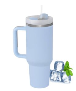 LOITTAINUE Thermobecher To Go mit Deckel (Blau) - Doppelwandiger Edelstahl, 1180ml 40oz Vakuum Isolierung, Tragbar für K