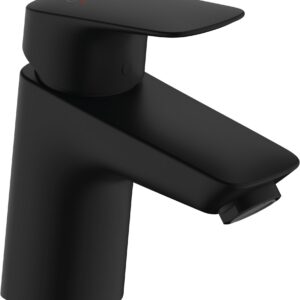 Hansgrohe Logis EcoSmart Wassersparender Wasserhahn mit Push-Open Ablauf für Waschtisch Mattschwarz