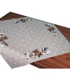 KAMACA Frühling Sommer Küche Tischdecke Waschbar Lustige Kühe Bauernhof Dekor (85x85cm) KAMACA Frühling Sommer Waschba