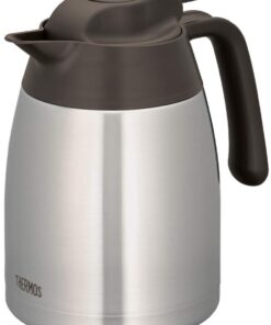 THERMOS THV 1,00l Edelstahl Thermoskanne, 12h heiß/24h kalt, absatzdicht, großes Öffnungsbild, spülmaschinenfest, zerleg