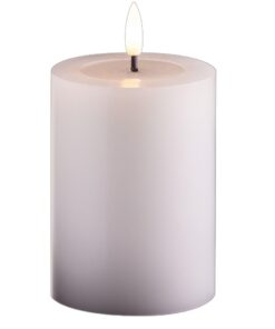 Kleine LED Stumpenkerze mit Timer für Wohngemeinbereich und Schlafzimmer LED Echtwachskerze mit Flackereffekt