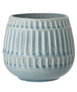 Nordring Vintage Pflanztopf Keramik | Retro Zimmerplanzen | 16,5 cm Ø, Sky Blue