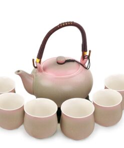 Chinesische Teeservice Keramik Kungfu Tee Set Rosa