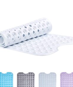 TranquilBeauty rutschfeste extra Lange Badematte für ältere Menschen & Kinder | 100x40cm/40x16in Badewannenmatten | Anti