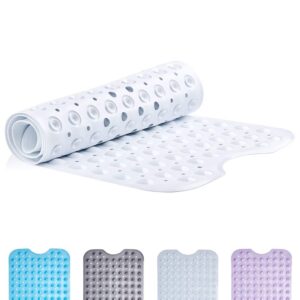 TranquilBeauty rutschfeste extra Lange Badematte für ältere Menschen & Kinder | 100x40cm/40x16in Badewannenmatten | Anti