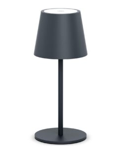 Dimmbare LED Akku Tischleuchte 5000mAh Aufladbar, 3W 3000K, Outdoor Restaurant-Bar-Ausstattung (Anthrazit, 1 Stück) Di