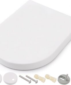 Himimi Antibakterielle PP Klobrille mit Absenkautomatik und Softclose, ideal für Familien, ideal für Badezimmer (450 x 3