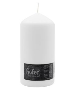 Hofer White Taper Candles - Lange Brenndauer, 1 Stück Set, Hergestellt in Österreich