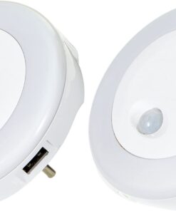 Northpoint LED Nachtlicht für Bewegungsmelder with Steckdose-Anschluss 2x USB-Lademöglichkeit Warmweißes Buntes Licht (2