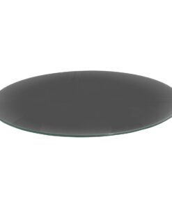 Harbour Housewares Rundes Glas Schneidebrett 30cm Grau - Temperiert Hitzebeständig Küchenschutz