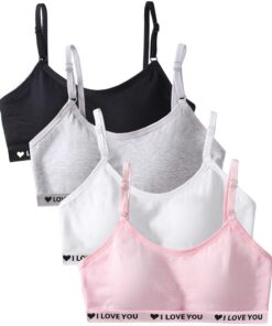 Bysion Mädchen Sportunterwäsche Baumwolle Fest Gepolsterte Schultergurt Bralette Top Bustier 10-18 Jahre Bysion Mädchen