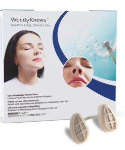 WoodyKnows ultra-atmungsaktive Nasenfilter für Saisonallergien - Probe-Pack, Schmal, S/M/L/XL