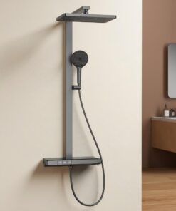 EMKE Thermostatische Regendusche - Anthrazit Matt für Familie bei Hausanbau