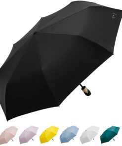 SWEETIME Kompakter Regenschirm für Outdoor-aktiv reduzierte Transportgröße mit UV-Schutz Schirm (50),Pocket-Friendly Stu