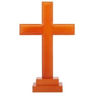 WEBEEDY Stehkreuz aus Olivenholz aus Jerusalem zur Meditation und Religions-dekoration für das Heim
