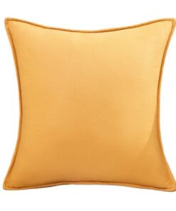 Satin Wasserdichter Kissenbezug 50x50cm für Sofa - Kratzfest und einfarbig (Yellow, 45x45cm) - Wohnzimmer & Schlafzimmer