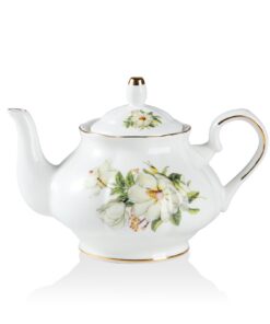 Teekanne Sweejar Home im europäischen Stil mit Edelstahl-Teesieb für Blüte-und-Les-Tee (Kamelie)