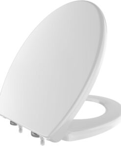 WHYFONE Sitz automatischer Absenkung Antibakteriell Oval Weiß Klodeckel Quick-Release Reinigung leichtيسرbeitsfähig 150k